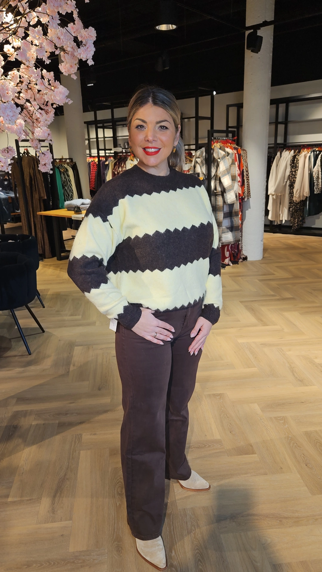 Wide Leg broek bruin