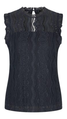 Mi Piaci mouwloos kant navy