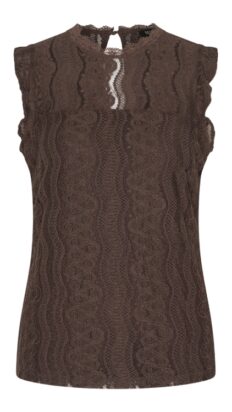 Mi Piaci mouwloos kant espresso