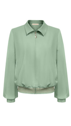 Triple Nine jas met gouden bies sage groen