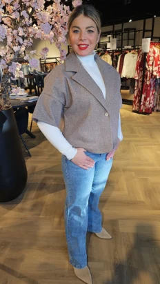 Senorita Boucle jas Taupe