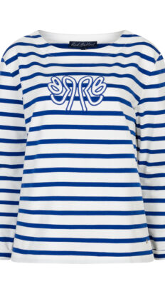 Red Button Terry Stripe Logo kobalt