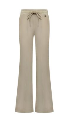 Triple Nine flaired broek met gouden bies beige