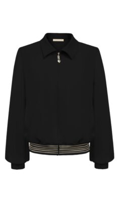 Triple Nine jas met gouden bies zwart