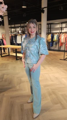 Triple Nine Jacket gold button sage groen