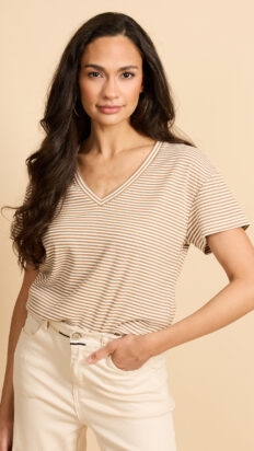 G-MAXX Tirza top camel off white