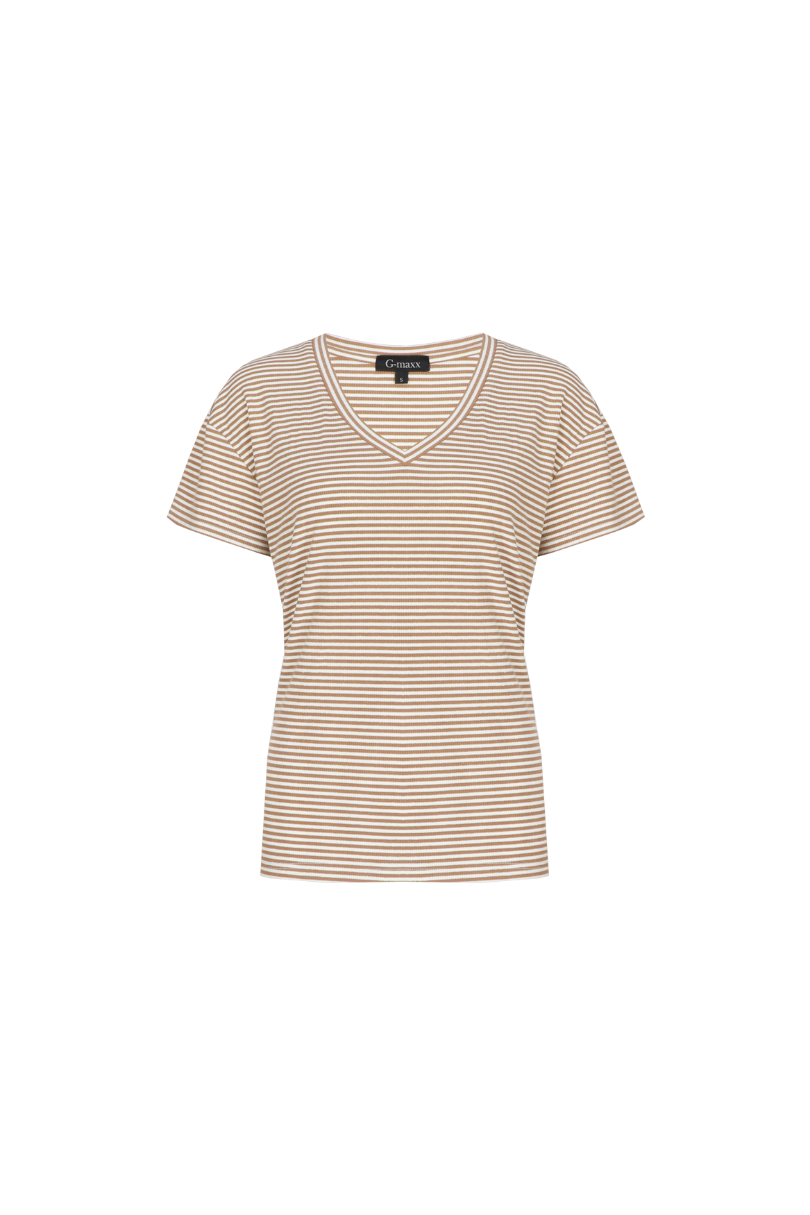 G-MAXX Tirza top camel off white - Afbeelding 2