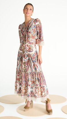 Kdesign C301 Maxi Jurk met design en kant