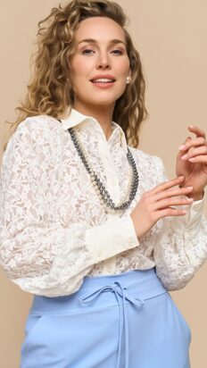 Mi Piaci Jack Blouse Lace off white