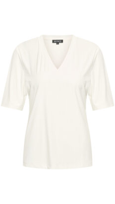 Mi Piaci shirt V Neck Ribbed off white
