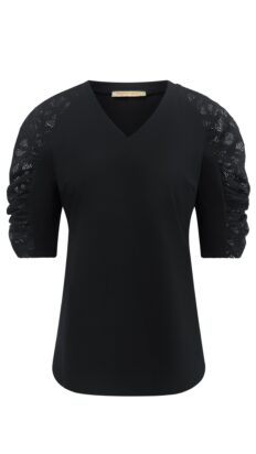 Triple Nine Top Ribbels zwart