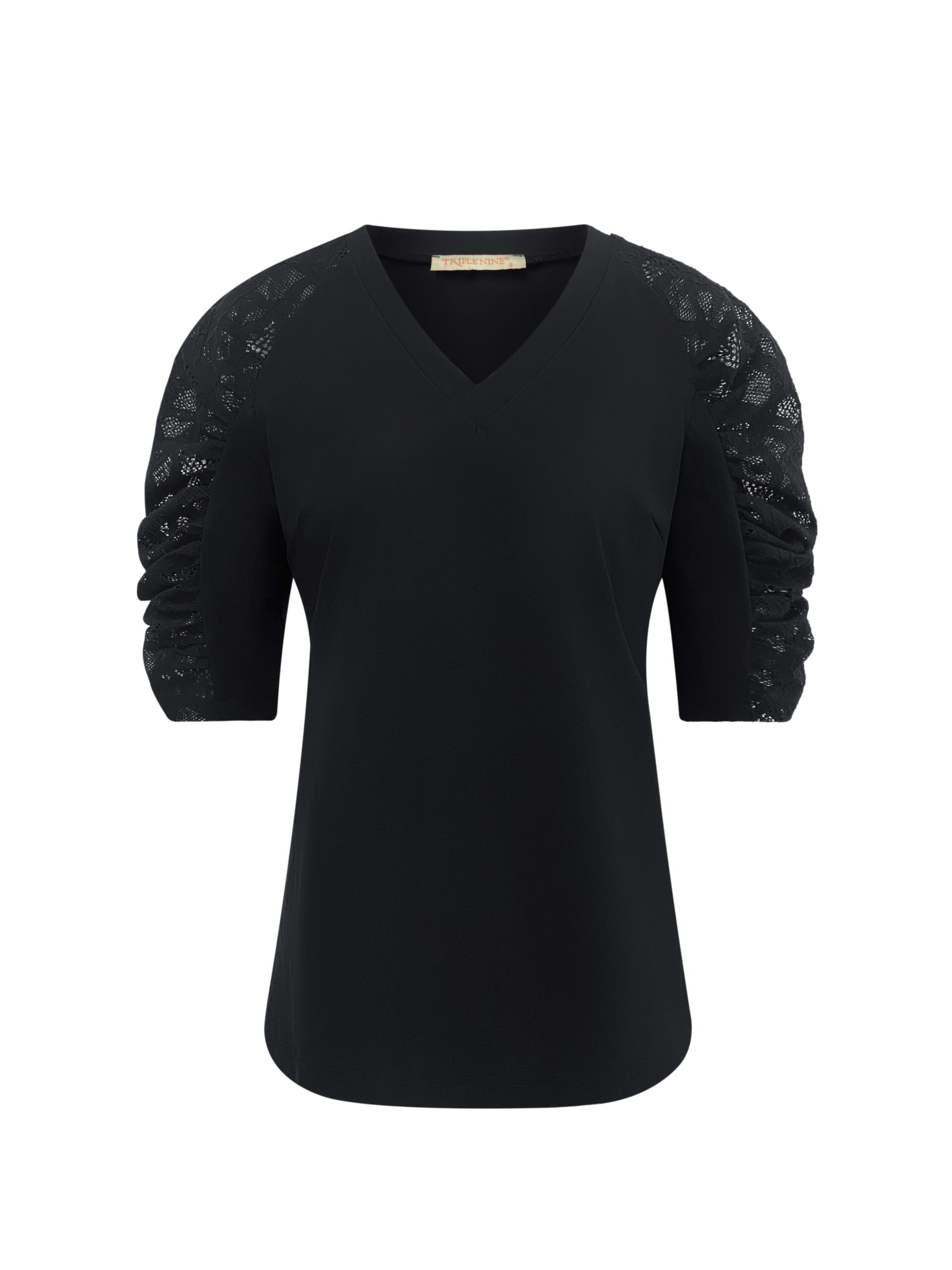 Triple Nine Top Ribbels zwart