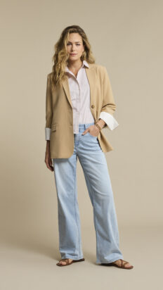 Red Button Colette & Belt white bleach