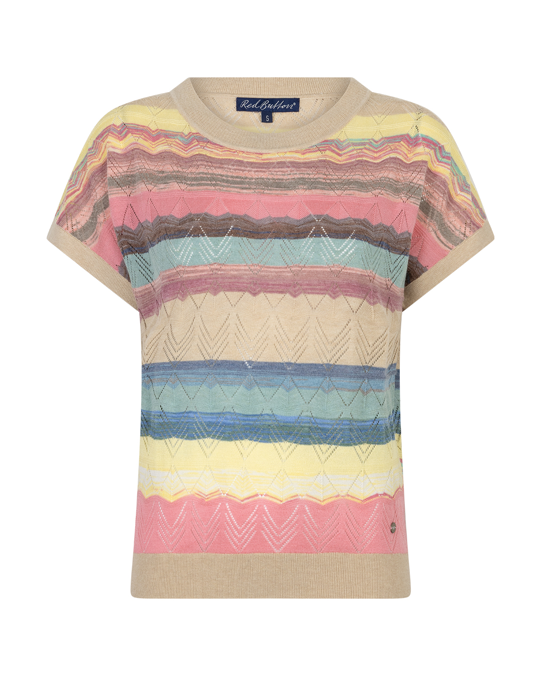 Red Button Jerry Top Multi Stripe - Afbeelding 3