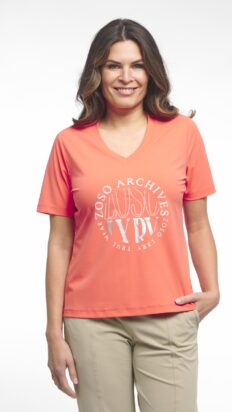 Zoso Dana travel t-shirt coral