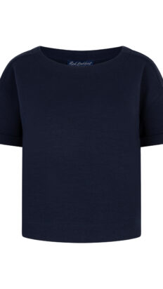 Red Button Skyler Scuba top dark blue