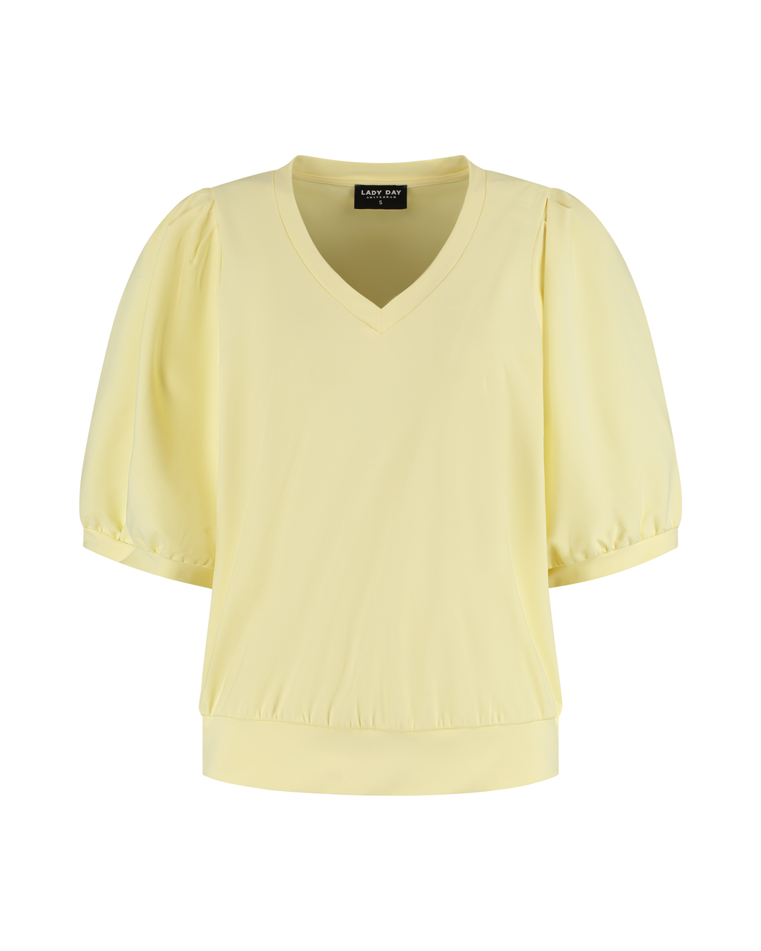 Lady Day Amie-V Butter yellow top