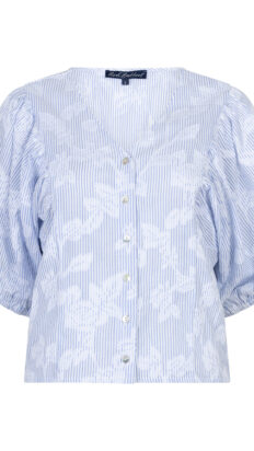 Red Button Blouse Balloon Flower