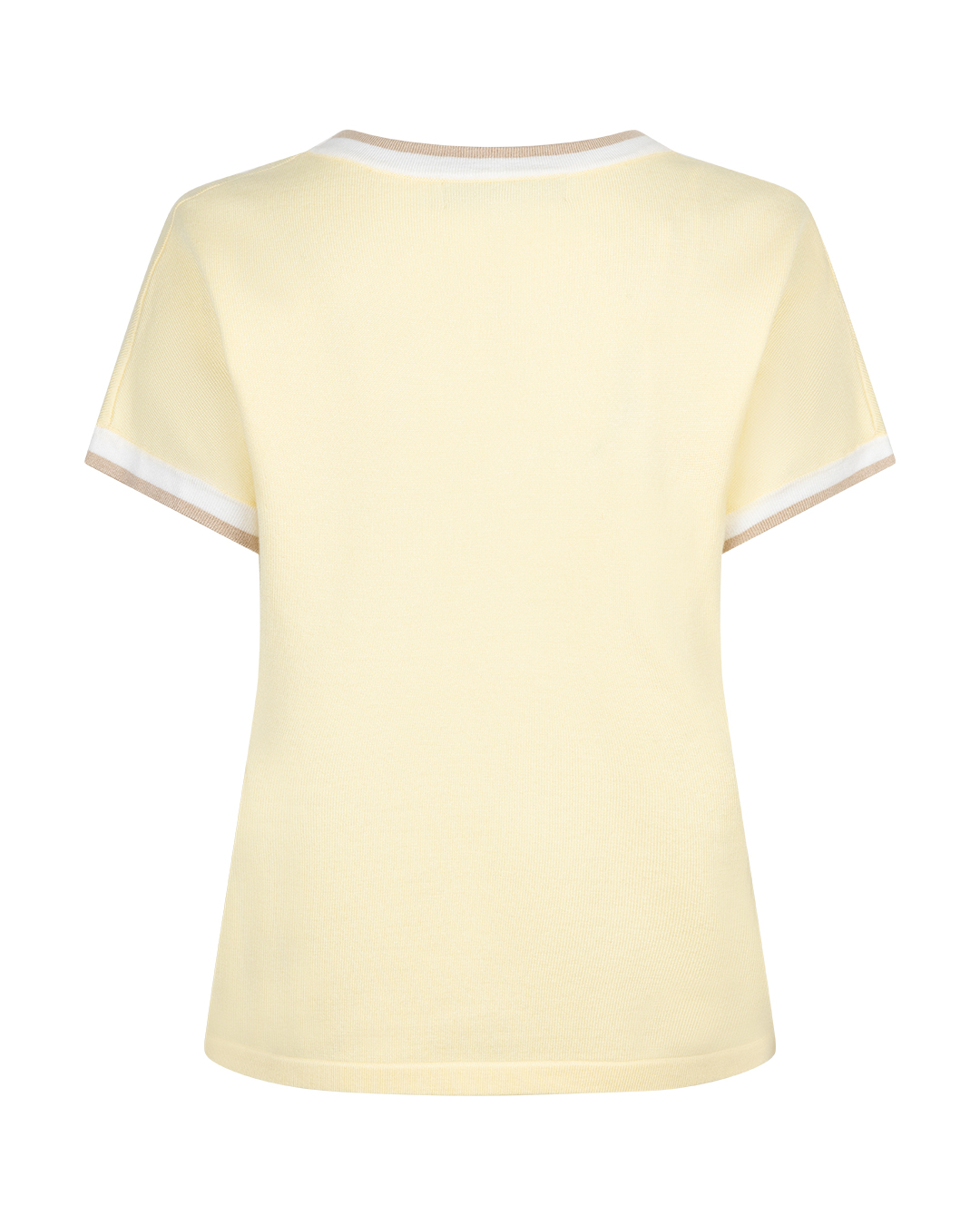 Red Button Jerry v neck rib Butter Yellow - Afbeelding 2
