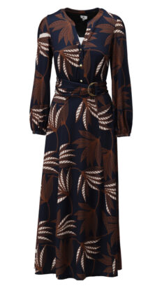 Kdesign D309 Maxi jurk met botanische print