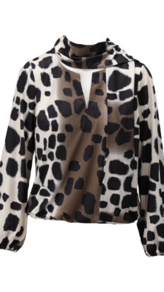 Kdesign D119 Top met sjaal print