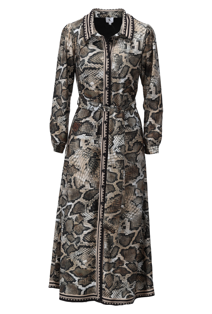 Kdesign D601 Maxi jurk met slangenprint
