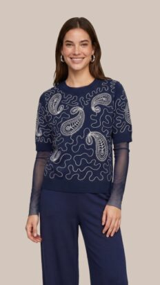 C&S Waisley Knit Pullover Eclipse