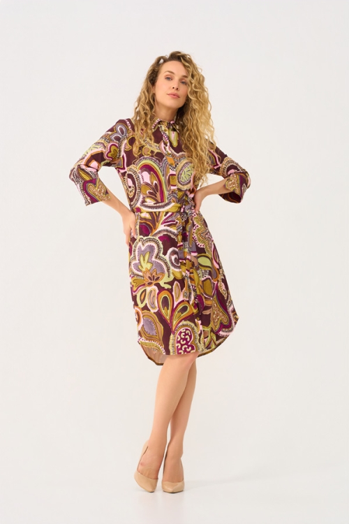 Mi Piaci Jurk Multicolor Paisley Print