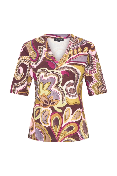 Mi Piaci Tshirt v neck paisley print