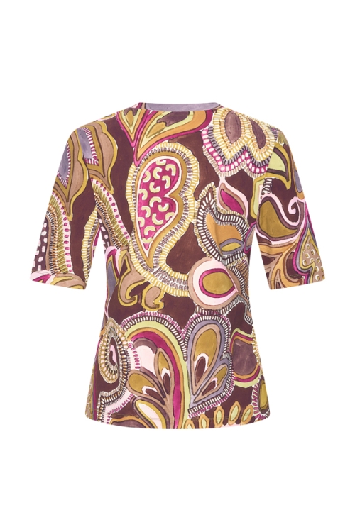 Mi Piaci Tshirt v neck paisley print - Afbeelding 2