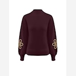 Triple Nine Sweater Bloemen bruin