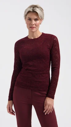 Lady Day Joss Paisley top wine