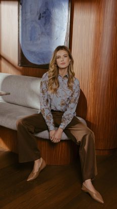 C&S Lot blouse dark chocolate