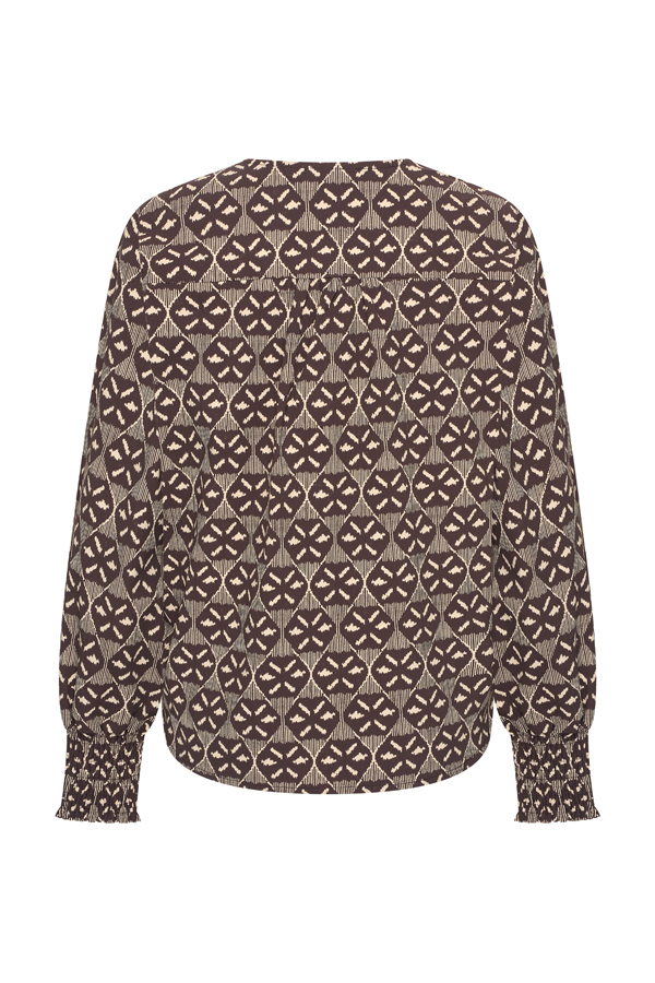 Mi Piaici Top Harvest Ikat print espresso - Afbeelding 2