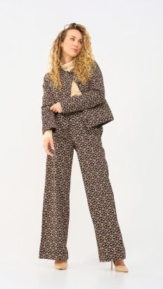 Mi Piaici Trouser Harvest Ikat print espresso