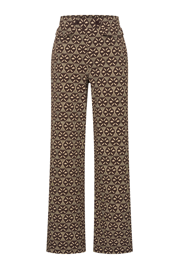 Mi Piaici Trouser Harvest Ikat print espresso - Afbeelding 2