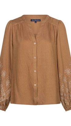 Red Button Blouse embroidery praline