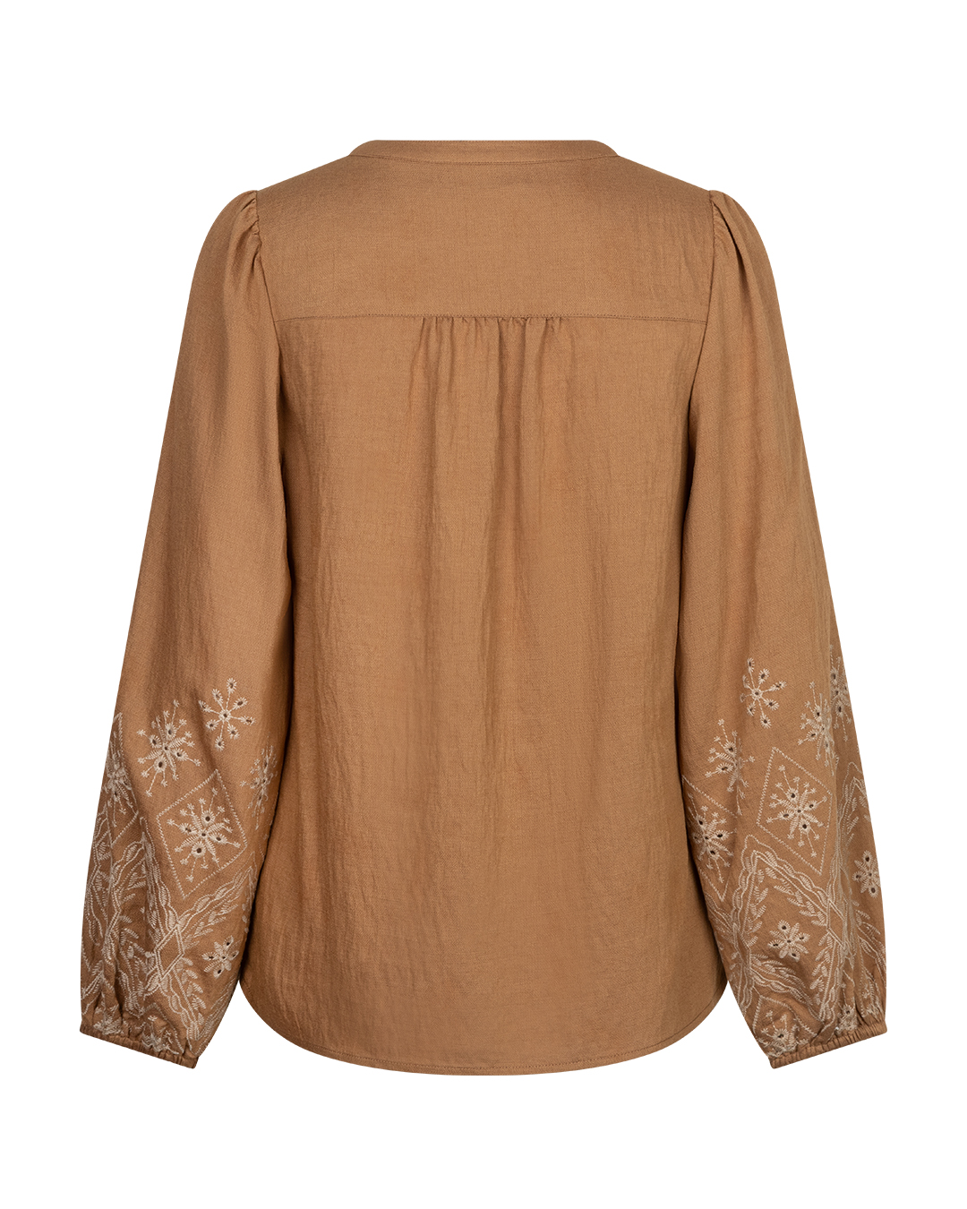 Red Button Blouse embroidery praline - Afbeelding 2