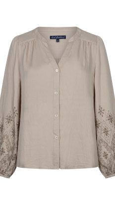 Red Button Blouse embroidery truffle