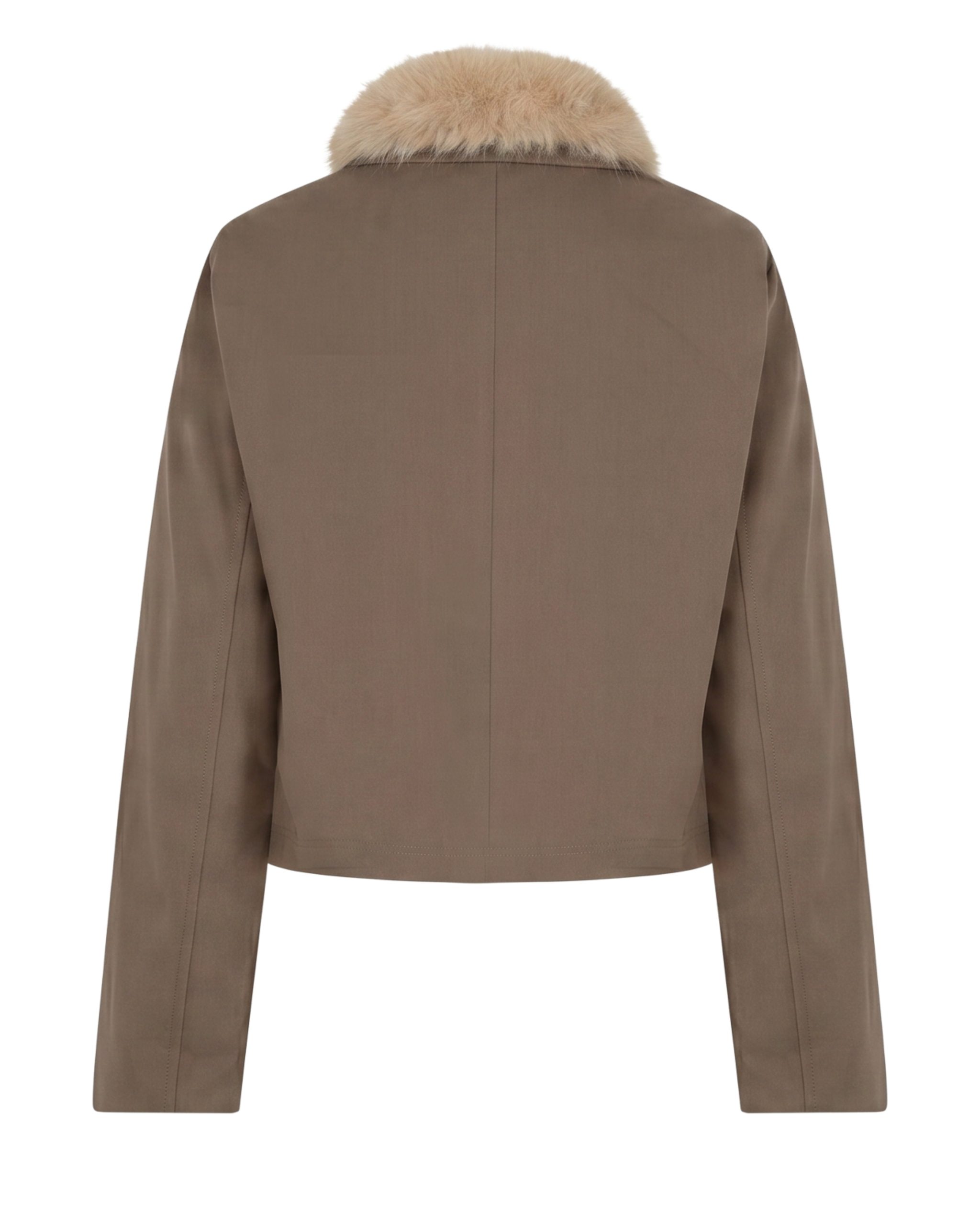 Red Button Jacket fur color Truffle - Afbeelding 3