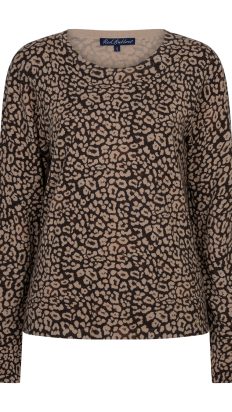 Red Button Sweet Animal Print Espresso