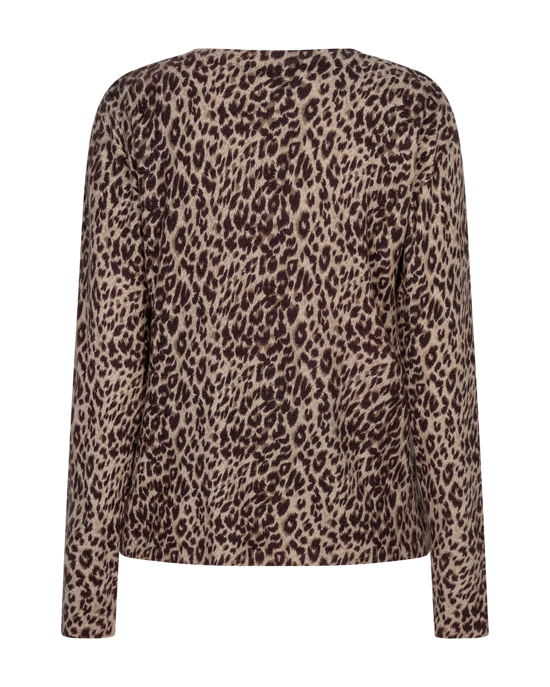 Red Button Sweet Animal Print Top Burgundy - Afbeelding 2