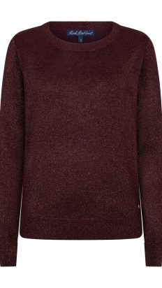 Red Button Sweet Sparkle Top Burgundy