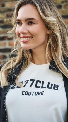Zoso Couture tshirt 264 ivory/black