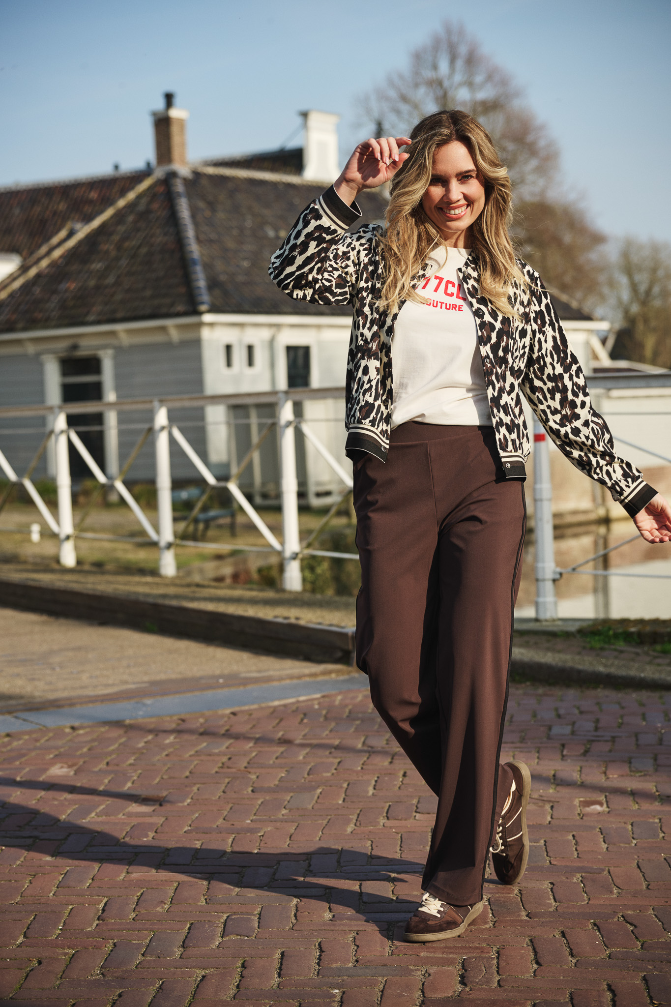Zoso Couture tshirt 264 ivory/red - Afbeelding 2
