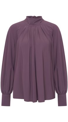 Mi Piaici Blouse Bow Plum Perfect