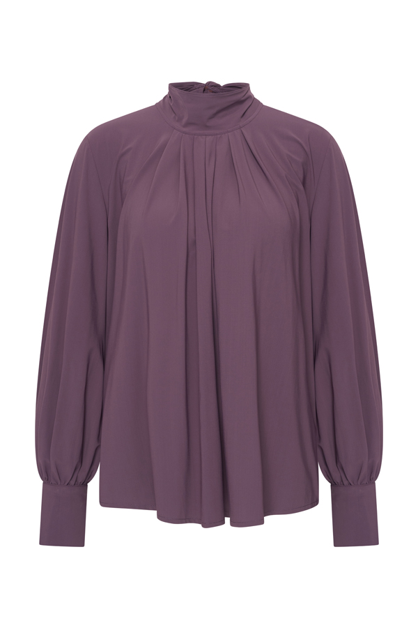 Mi Piaici Blouse Bow Plum Perfect