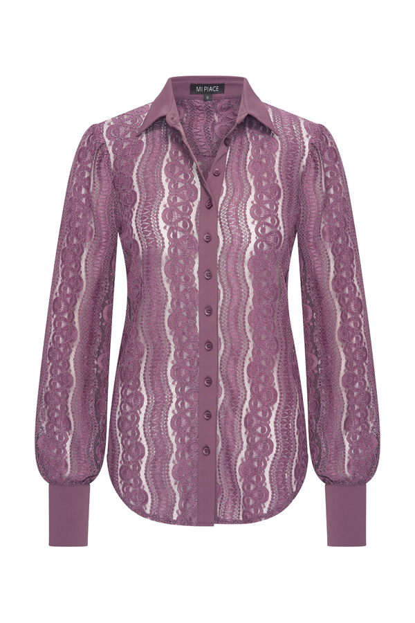 Mi Piaici Blouse Kant Plum Perfect