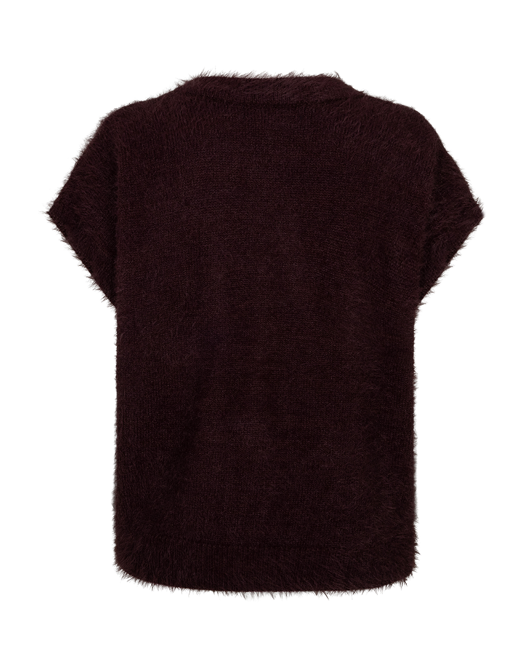 Red Button Sleeveless fuzzy burgundy - Afbeelding 2